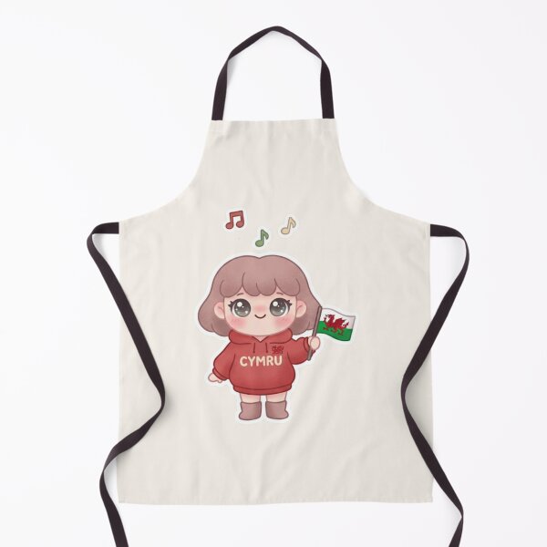 Item preview, Kawaii Girl With Welsh Flag – Cymru Hoodie Sticker designed and sold by Cerys-GS.