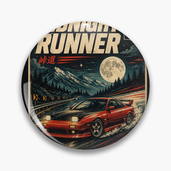 Item preview, Midnight Runner – 90s JDM Retro Racing Touge Japanese Streetwear designed and sold by HAFIZ-DP.