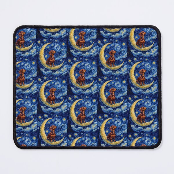 Item preview, Funny Dachshund Starry Night Painting Cute Moon Stars Mom Dad Kids designed and sold by FurryHavenPH.