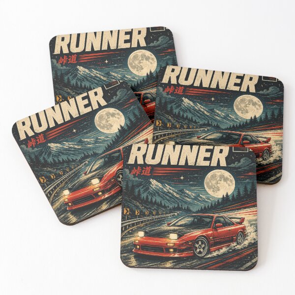 Item preview, Midnight Runner – 90s JDM Retro Racing Touge Japanese Streetwear designed and sold by HAFIZ-DP.
