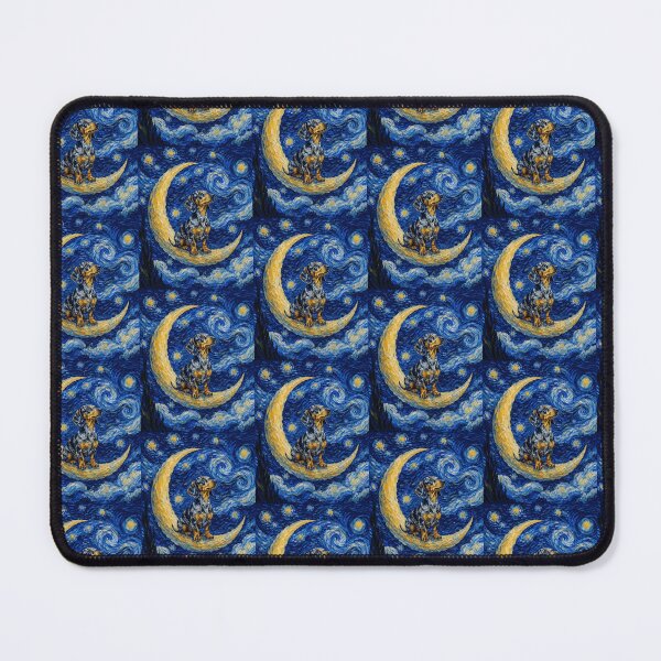 Item preview, Funny Dapple Dachshund Starry Night Painting Cute Moon Stars Mom Dad Kids designed and sold by FurryHavenPH.