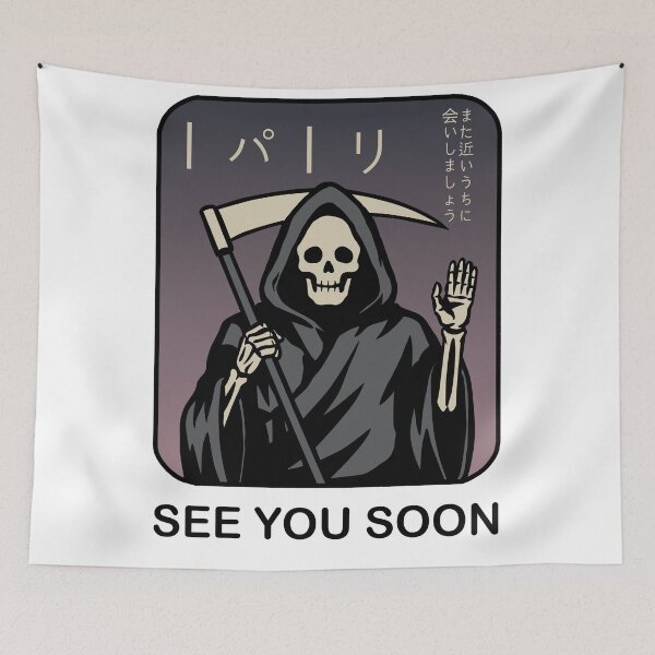 Item preview, See You Soon Funny Grim Reaper designed and sold by SakuraHaven.