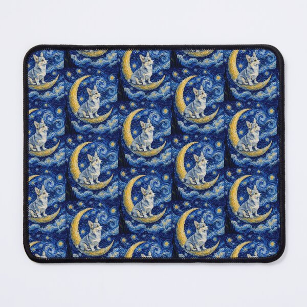 Item preview, Funny Dilute Tricolor Corgi Starry Night Painting Cute Moon Stars Mom Dad Kids designed and sold by FurryHavenPH.