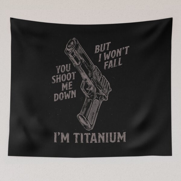 Item preview, I Wont Fall Im Titanium Typographic Lyric Art designed and sold by mazyoy.
