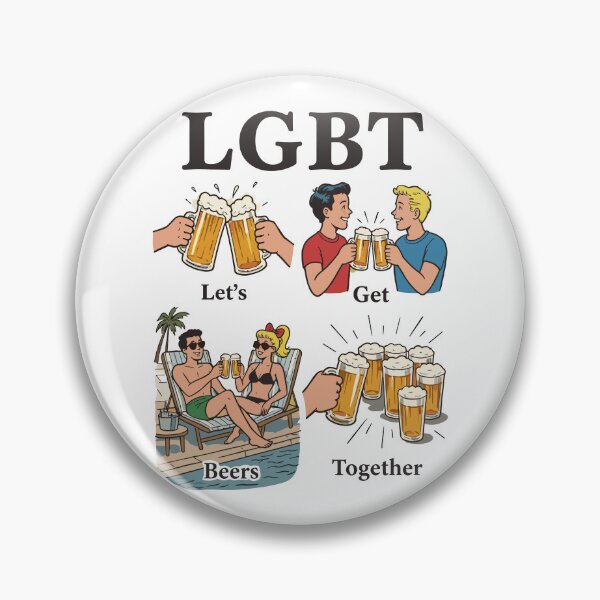 Item preview, LGBT Let's Get Beers Together Funny Beer Drinking designed and sold by nryum.