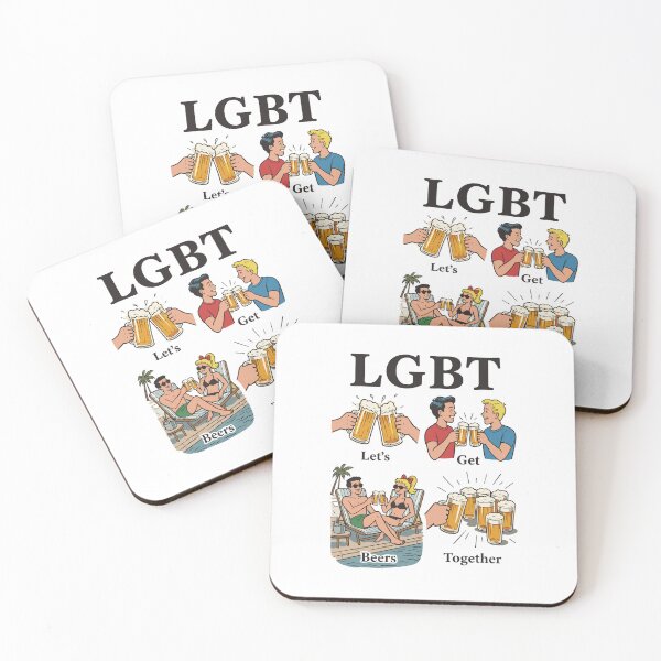 Item preview, LGBT Let's Get Beers Together Funny Beer Drinking designed and sold by nryum.