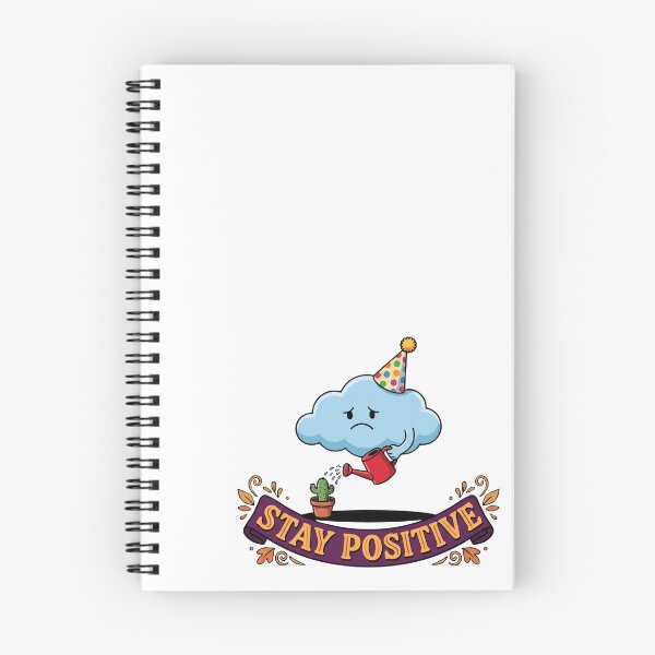 Item preview, Sad Cloud Watering Little Cactus Stay Positive designed and sold by Rare By Hero.