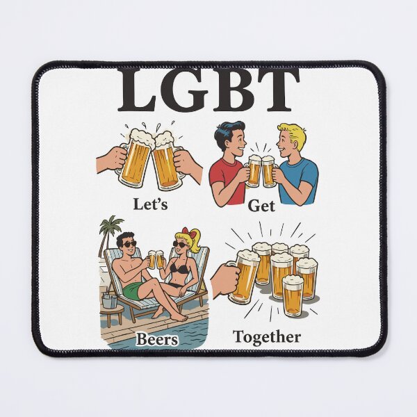 Item preview, LGBT Let's Get Beers Together Funny Beer Drinking designed and sold by nryum.