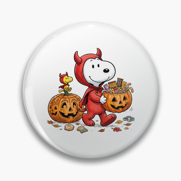 Artikelvorschau, Snoopy-Teufelskostüm: Halloween-Abenteuer zum Süßes-oder-Saures-Sammeln entworfen und verkauft von glendahabie.