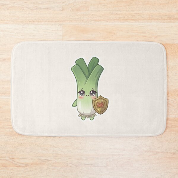 Item preview, Kawaii Leek With Shield – Cute Welsh Sticker designed and sold by Cerys-GS.