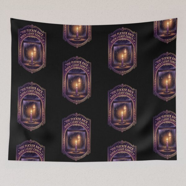 Item preview, You Flicker Back When I Least Expect It 2 - Rainy Window Candle Design designed and sold by KansydMerch.