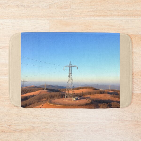 Item preview, Electricity Pylon Across Rolling Hills Under a Clear Blue Sky designed and sold by Pylon-Bureau.