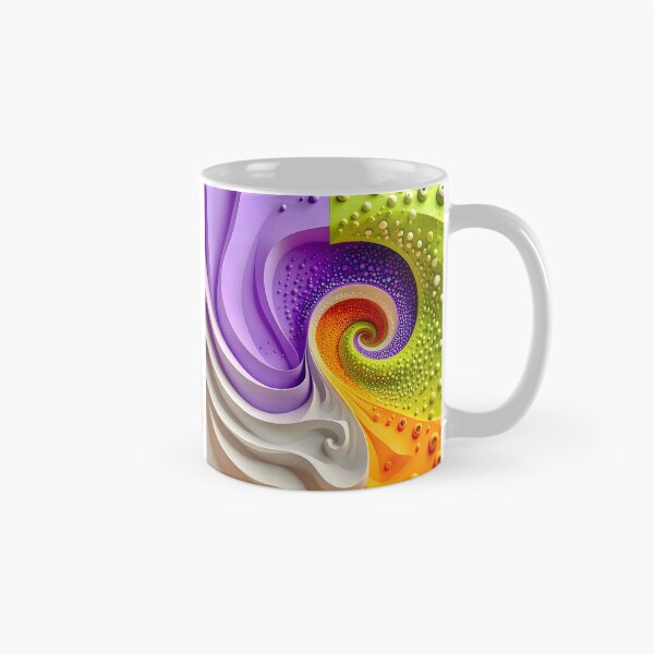 Item preview, Colorful Abstract Spiral Pattern in Purple Orange Green designed and sold by Vicky Brago-Mitchell®.