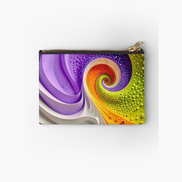 Item preview, Colorful Abstract Spiral Pattern in Purple Orange Green designed and sold by Vicky Brago-Mitchell®.