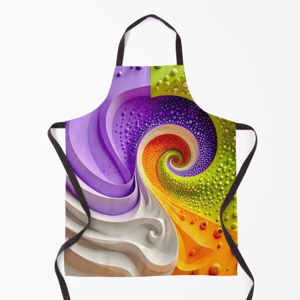 Item preview, Colorful Abstract Spiral Pattern in Purple Orange Green designed and sold by Vicky Brago-Mitchell®.