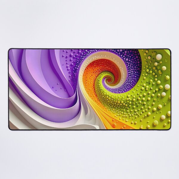 Item preview, Colorful Abstract Spiral Pattern in Purple Orange Green designed and sold by Vicky Brago-Mitchell®.
