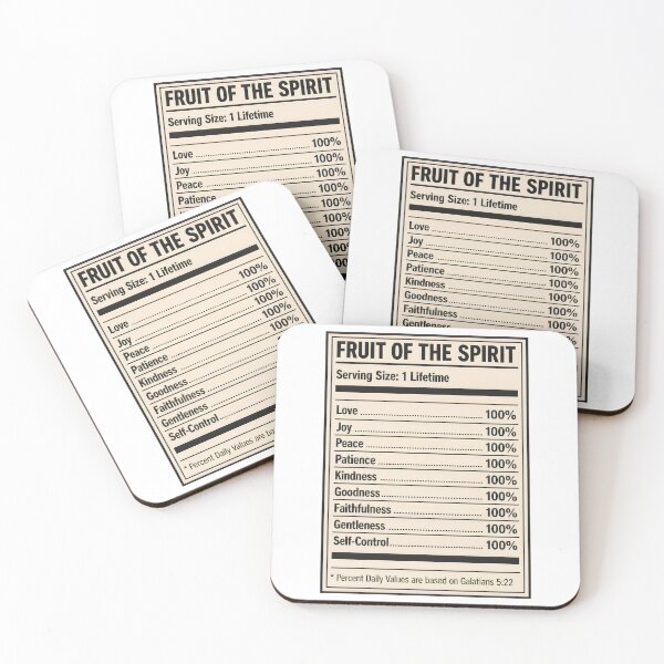 Item preview, Fruit Of The Spirit Nutrition Facts Galatians 5 22 Christian Apparel designed and sold by Skotecky.