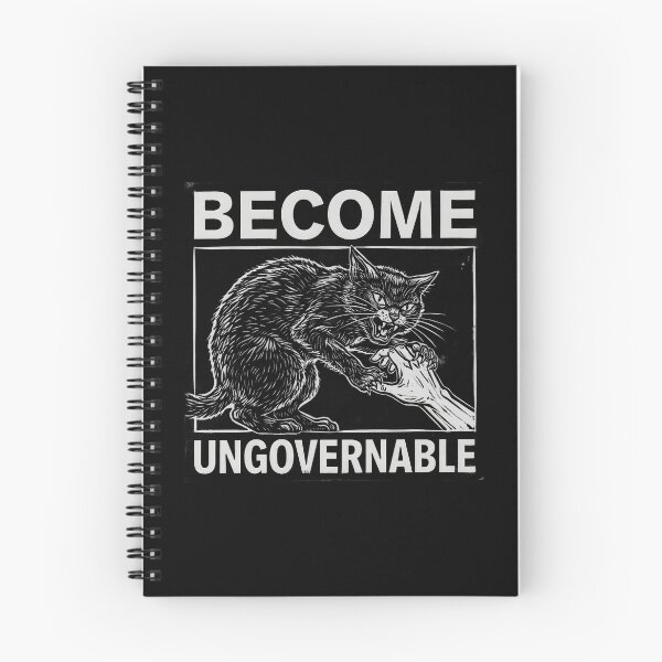 Item preview, Become Ungovernable Feral Cat Linocut Print Graphic designed and sold by Enea Kelo.