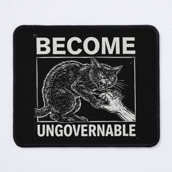 Item preview, Become Ungovernable Feral Cat Linocut Print Graphic designed and sold by Enea Kelo.