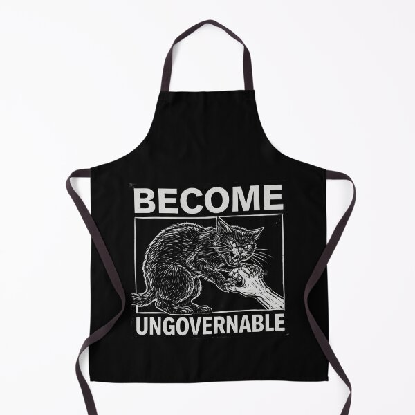Item preview, Become Ungovernable Feral Cat Linocut Print Graphic designed and sold by Enea Kelo.