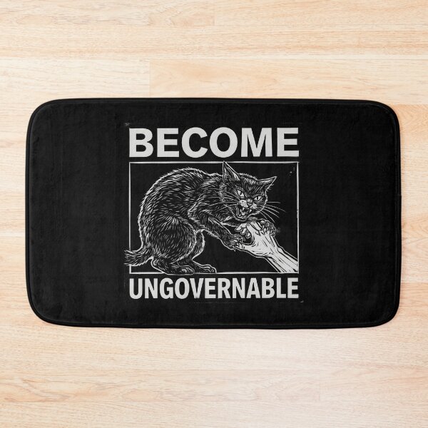 Item preview, Become Ungovernable Feral Cat Linocut Print Graphic designed and sold by Enea Kelo.