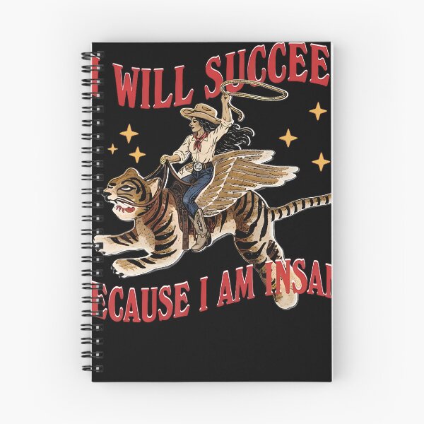 Item preview, I Will Succeed Because I Am Insane Funny Cowgirl Tiger designed and sold by JoachimUnger.