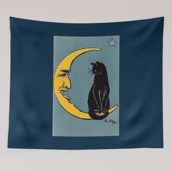 Item preview, La Luna With Cat Tarot Card designed and sold by Daylenow.