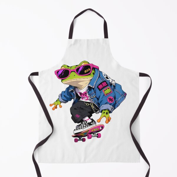 Item preview, Skater Frog In Denim Jacket Sunglasses designed and sold by Linework Studio.