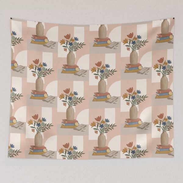 Item preview, Boho Floral Ceramic Vase Book Still Life Aesthetic  designed and sold by Itsheartshop.