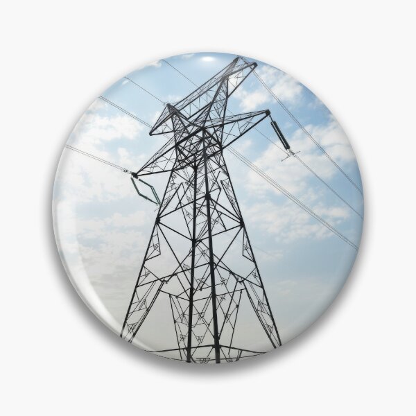 Item preview, Electricity Pylon Silhouette Against a Bright Cloudy Sky designed and sold by Pylon-Bureau.