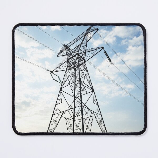 Item preview, Electricity Pylon Silhouette Against a Bright Cloudy Sky designed and sold by Pylon-Bureau.