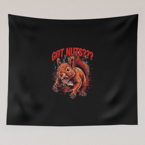 Item preview, Got Nuts Rabid Squirrel Blood Splatter Horror Graphic designed and sold by Enea Kelo.