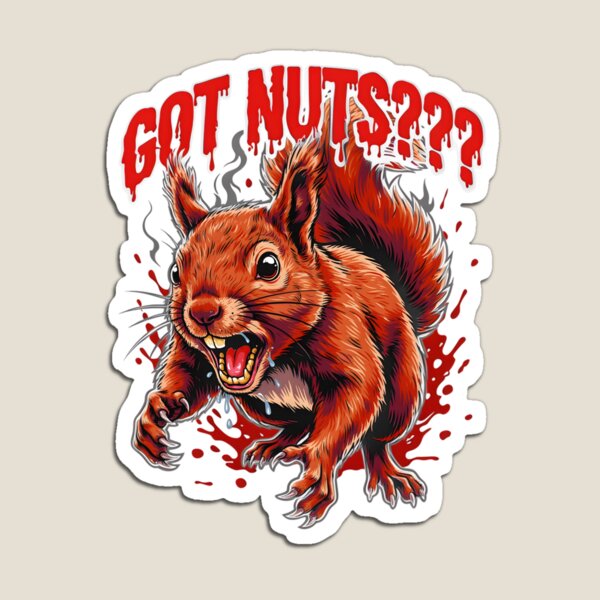 Item preview, Got Nuts Rabid Squirrel Blood Splatter Horror Graphic designed and sold by Enea Kelo.