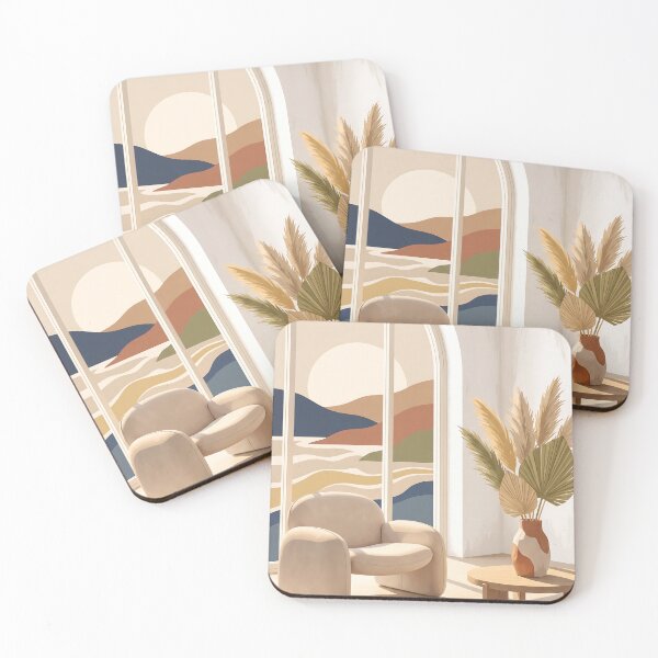 Item preview, Minimalist Boho Sunlit Living Room Coastal View  designed and sold by Itsheartshop.