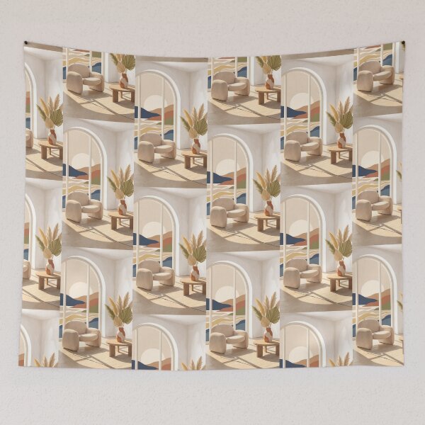 Item preview, Minimalist Boho Sunlit Living Room Coastal View  designed and sold by Itsheartshop.