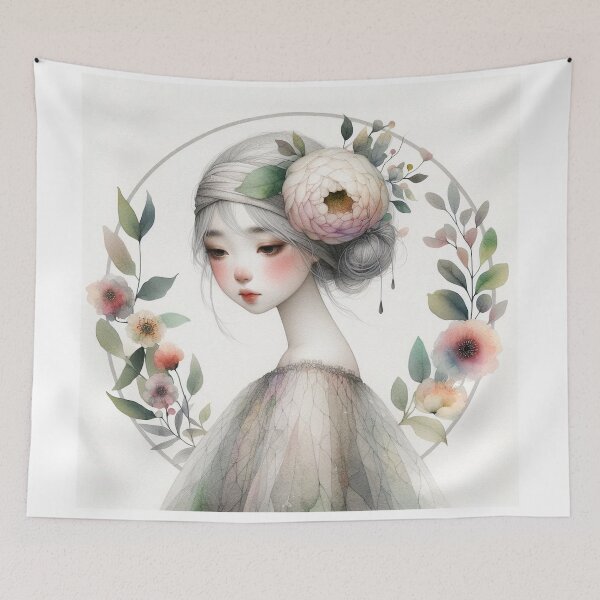 Item preview, Serene Spring Girl designed and sold by Beyondnote-Art.
