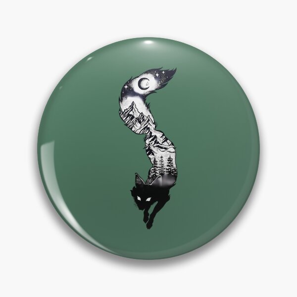 Item preview, Surreal Fox Silhouette With Mountains Tress Moon Stars designed and sold by Daylenow.