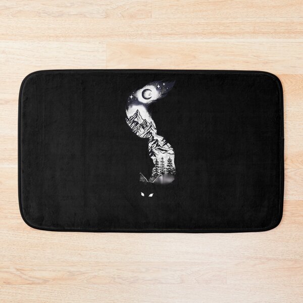 Item preview, Surreal Fox Silhouette With Mountains Tress Moon  Stars designed and sold by Daylenow.