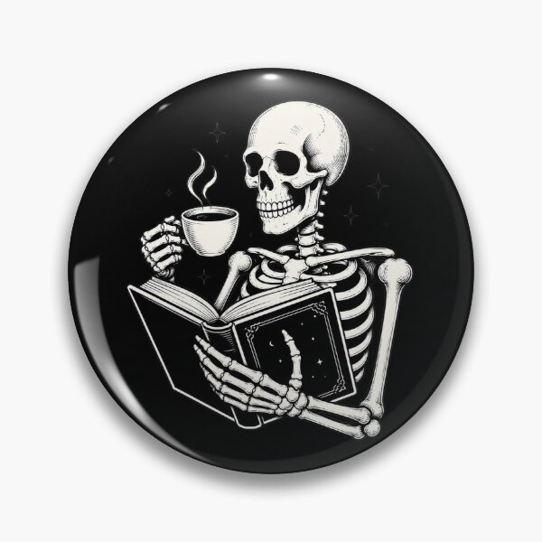 Item preview, Skeleton Reading a Book, Book Lover, Cozy Aesthetic, Dark Academia Spooky Season Reader designed and sold by Quiajia.