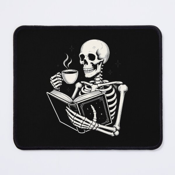 Item preview, Skeleton Reading a Book, Book Lover, Cozy Aesthetic, Dark Academia Spooky Season Reader designed and sold by Quiajia.