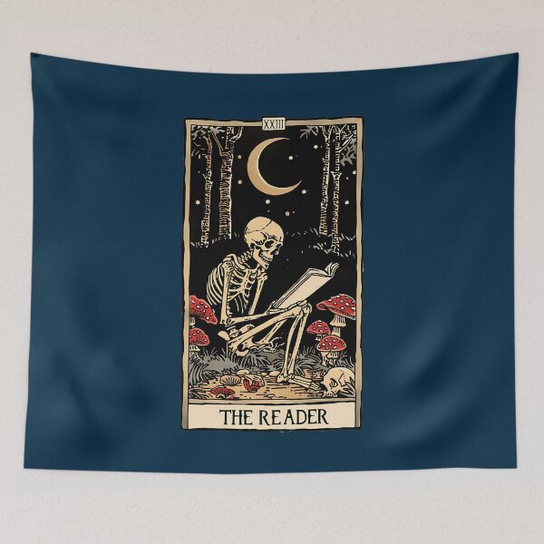 Item preview, The Reader Antique Tarot Cartomancy - Skull And Mushrooms With Moon designed and sold by Daylenow.