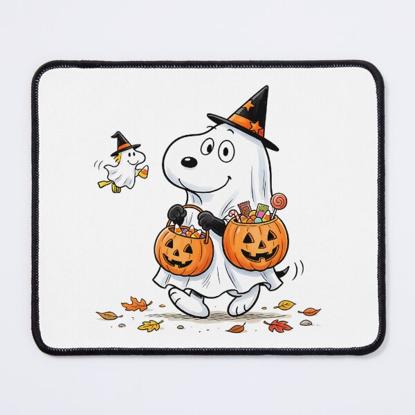 Item preview, Snoopy Halloween Ghost Carrying Pumpkin Candy Buckets. designed and sold by glendahabie.
