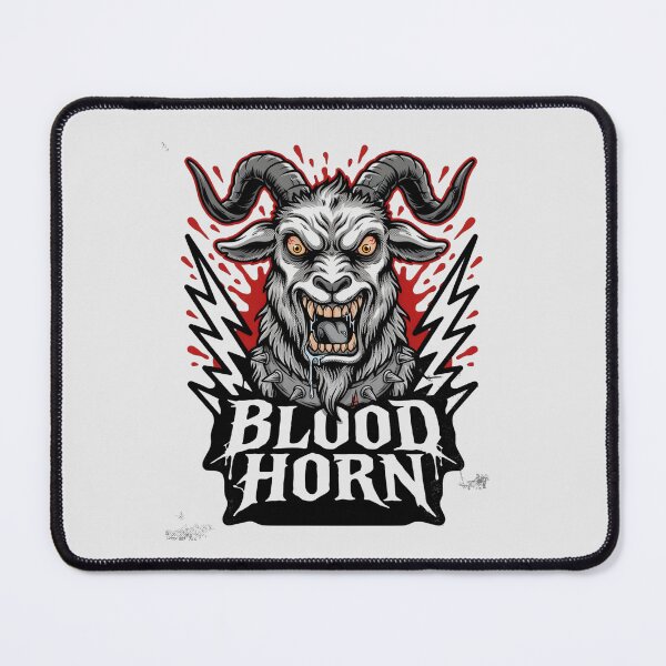 Item preview, Blood Horn Demonic Goat Heavy Metal Band Logo Graphic designed and sold by Enea Kelo.