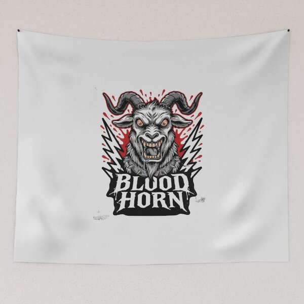 Item preview, Blood Horn Demonic Goat Heavy Metal Band Logo Graphic designed and sold by Enea Kelo.