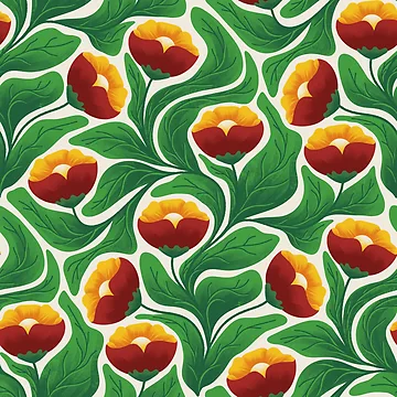 Artwork thumbnail, Awesome Floral Pattern  by Roodbone