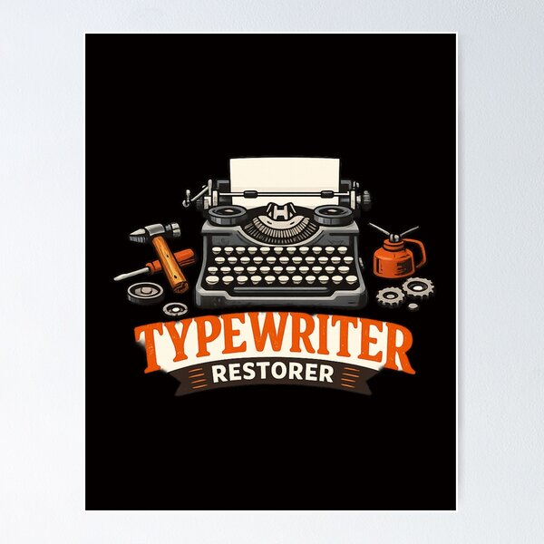 Item preview, Vintage Typewriter Restorer – Retro Typewriter Repair Design designed and sold by Tadeusz1.