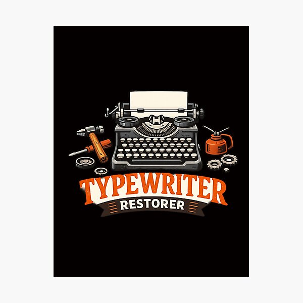 Item preview, Vintage Typewriter Restorer – Retro Typewriter Repair Design designed and sold by Tadeusz1.