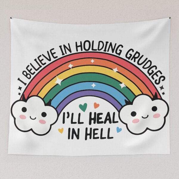 Item preview, I Believe in Holding Grudges I'll Heal in Hell designed and sold by BrownHorse90s.