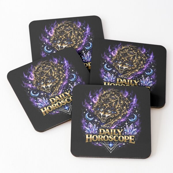 Item preview, Mystical Wolf Zodiac Daily Horoscope Astrology Cosmic Design designed and sold by irfanshikh.