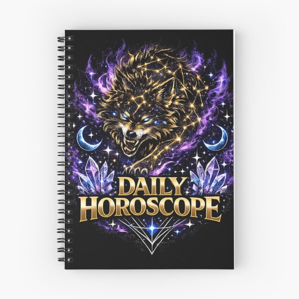 Item preview, Mystical Wolf Zodiac Daily Horoscope Astrology Cosmic Design designed and sold by irfanshikh.